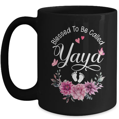 Blessed To Be Called Yaya Women Floral Decor Yaya Mug | teecentury