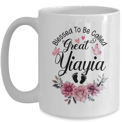 Blessed To Be Called Yiayia Floral Yiayia Mothers Day Mug | teecentury