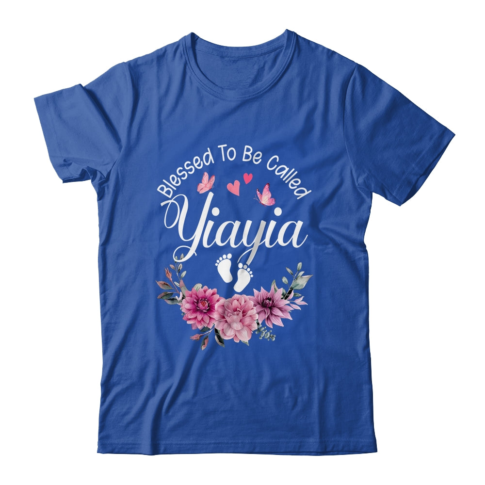 Blessed To Be Called Yiayia Women Floral Decor Yiayia Shirt & Tank Top | teecentury
