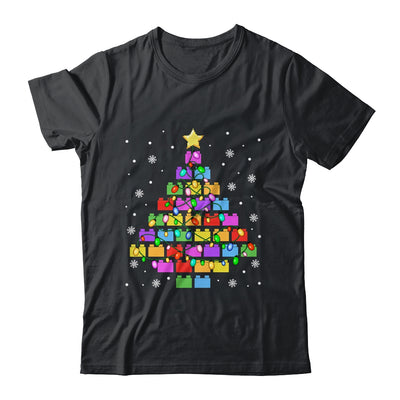 Block Brick Building Tree Christmas Xmas Master Builder Kids Shirt & Sweatshirt | teecentury