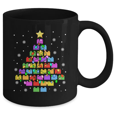 Block Brick Building Tree Christmas Xmas Master Builder Kids Mug | teecentury