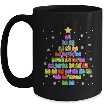 Block Brick Building Tree Christmas Xmas Master Builder Kids Mug | teecentury