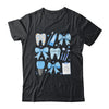 Blue Coquette Bow Cute Teeth Dentist Squad Dental Assistant Shirt & Hoodie | teecentury