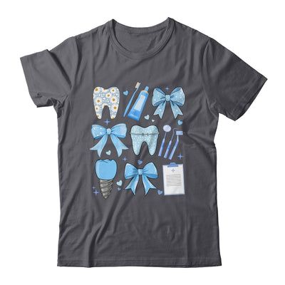 Blue Coquette Bow Cute Teeth Dentist Squad Dental Assistant Shirt & Hoodie | teecentury