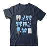 Blue Coquette Bow Cute Teeth Dentist Squad Dental Assistant Shirt & Hoodie | teecentury