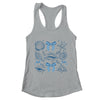 Blue Coquette Bow Seashell Retro Beach Summer Vibes Girls Shirt & Tank Top | teecentury