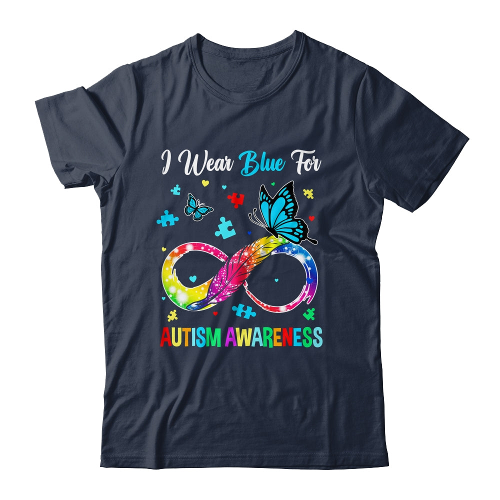 Blue For Autism Awareness Infinity Butterfly Women Men Kids Shirt & Tank Top | teecentury