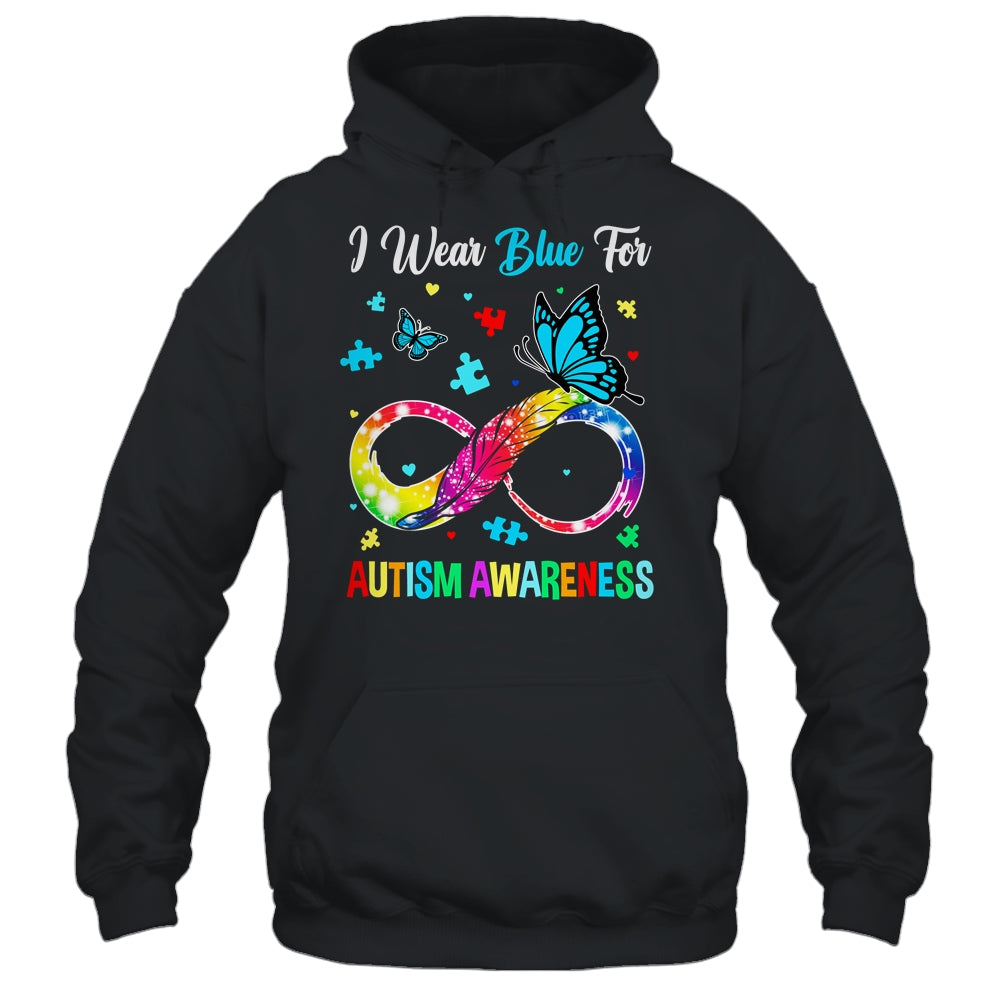 Blue For Autism Awareness Infinity Butterfly Women Men Kids Shirt & Tank Top | teecentury