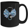 Blue Nurse Coquette Bow Stethoscope Nursing Medical Doctor Mug | teecentury