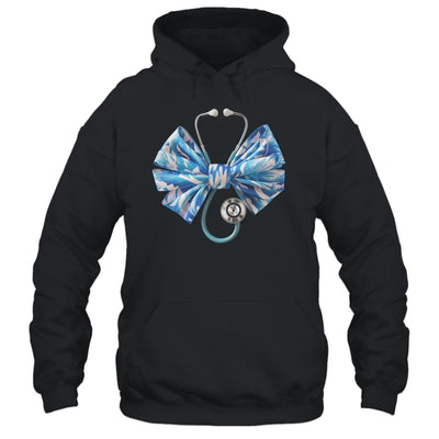Blue Nurse Coquette Bow Stethoscope Nursing Medical Doctor Shirt & Tank Top | teecentury