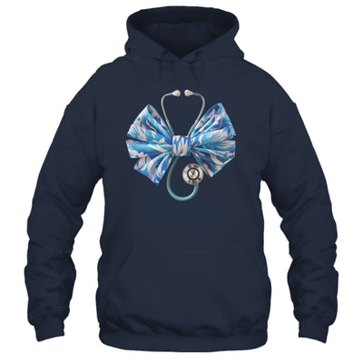Blue Nurse Coquette Bow Stethoscope Nursing Medical Doctor Shirt & Tank Top | teecentury