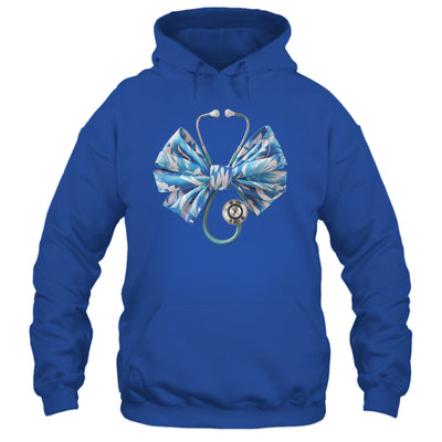 Blue Nurse Coquette Bow Stethoscope Nursing Medical Doctor Shirt & Tank Top | teecentury