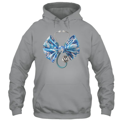 Blue Nurse Coquette Bow Stethoscope Nursing Medical Doctor Shirt & Tank Top | teecentury