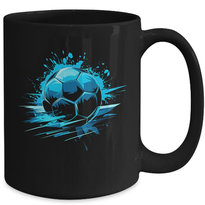 Blue Soccer Player Sport For Boys Mens Ball Soccer Girls Kids Mug | teecentury