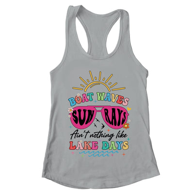 Boat Wave Sun Rays Ain't Nothing Like Lake Days Summer Shirt & Tank Top | teecentury