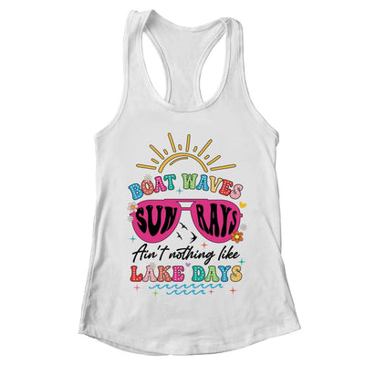 Boat Wave Sun Rays Ain't Nothing Like Lake Days Summer Shirt & Tank Top | teecentury