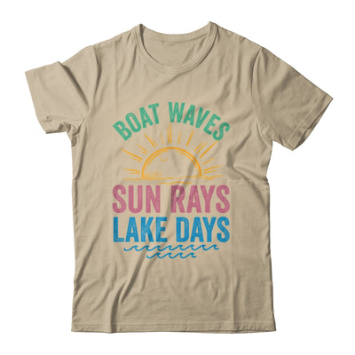 Boat Waves Sun Rays Lake Days Cute Retro 70s Summer Vacation Shirt & Tank Top | teecentury