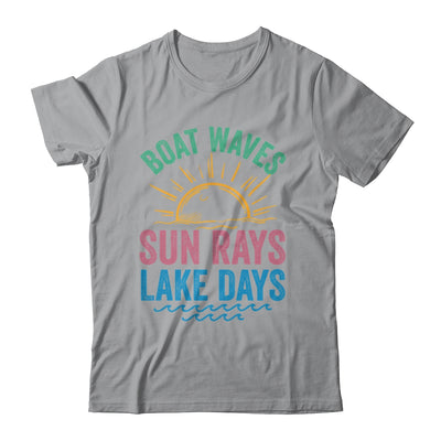 Boat Waves Sun Rays Lake Days Cute Retro 70s Summer Vacation Shirt & Tank Top | teecentury