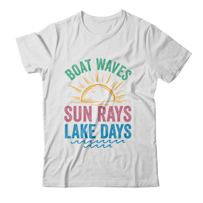 Boat Waves Sun Rays Lake Days Cute Retro 70s Summer Vacation Shirt & Tank Top | teecentury