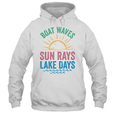 Boat Waves Sun Rays Lake Days Cute Retro 70s Summer Vacation Shirt & Tank Top | teecentury