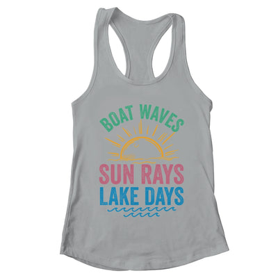 Boat Waves Sun Rays Lake Days Cute Retro 70s Summer Vacation Shirt & Tank Top | teecentury