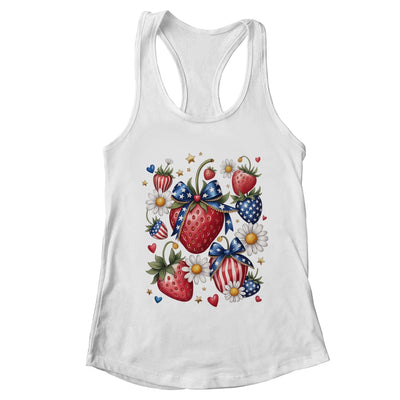 Boho 4th Of July Strawberry Patriotic Independence Day Shirt & Tank Top | teecentury