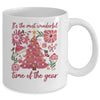 Boho Floral Christmas Tree Pink Christmas Xmas Girls Women Mug | teecentury