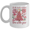 Boho Floral Christmas Tree Pink Christmas Xmas Girls Women Mug | teecentury