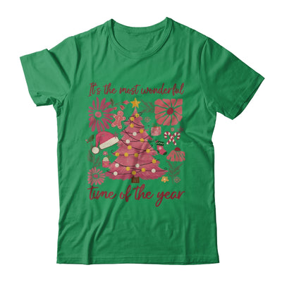 Boho Floral Christmas Tree Pink Christmas Xmas Girls Women Shirt & Sweatshirt | teecentury