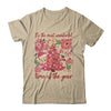 Boho Floral Christmas Tree Pink Christmas Xmas Girls Women Shirt & Sweatshirt | teecentury