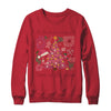 Boho Floral Christmas Tree Pink Christmas Xmas Girls Women Shirt & Sweatshirt | teecentury