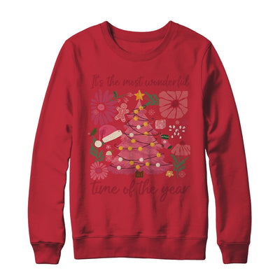 Boho Floral Christmas Tree Pink Christmas Xmas Girls Women Shirt & Sweatshirt | teecentury
