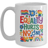 Boho Floral Equality Hurts No One Support LGBTQ Pride Month Mug | teecentury