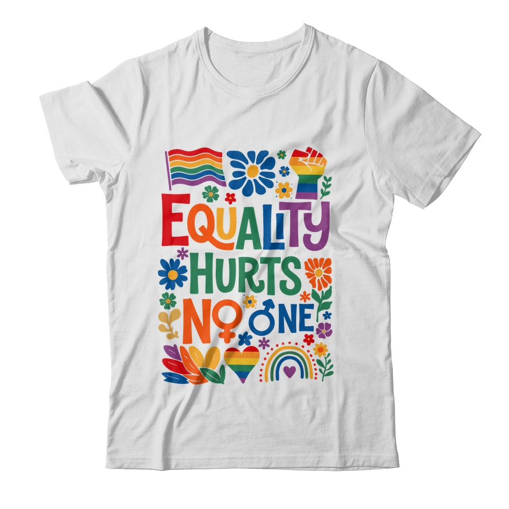 Boho Floral Equality Hurts No One Support LGBTQ Pride Month Shirt & Hoodie | teecentury