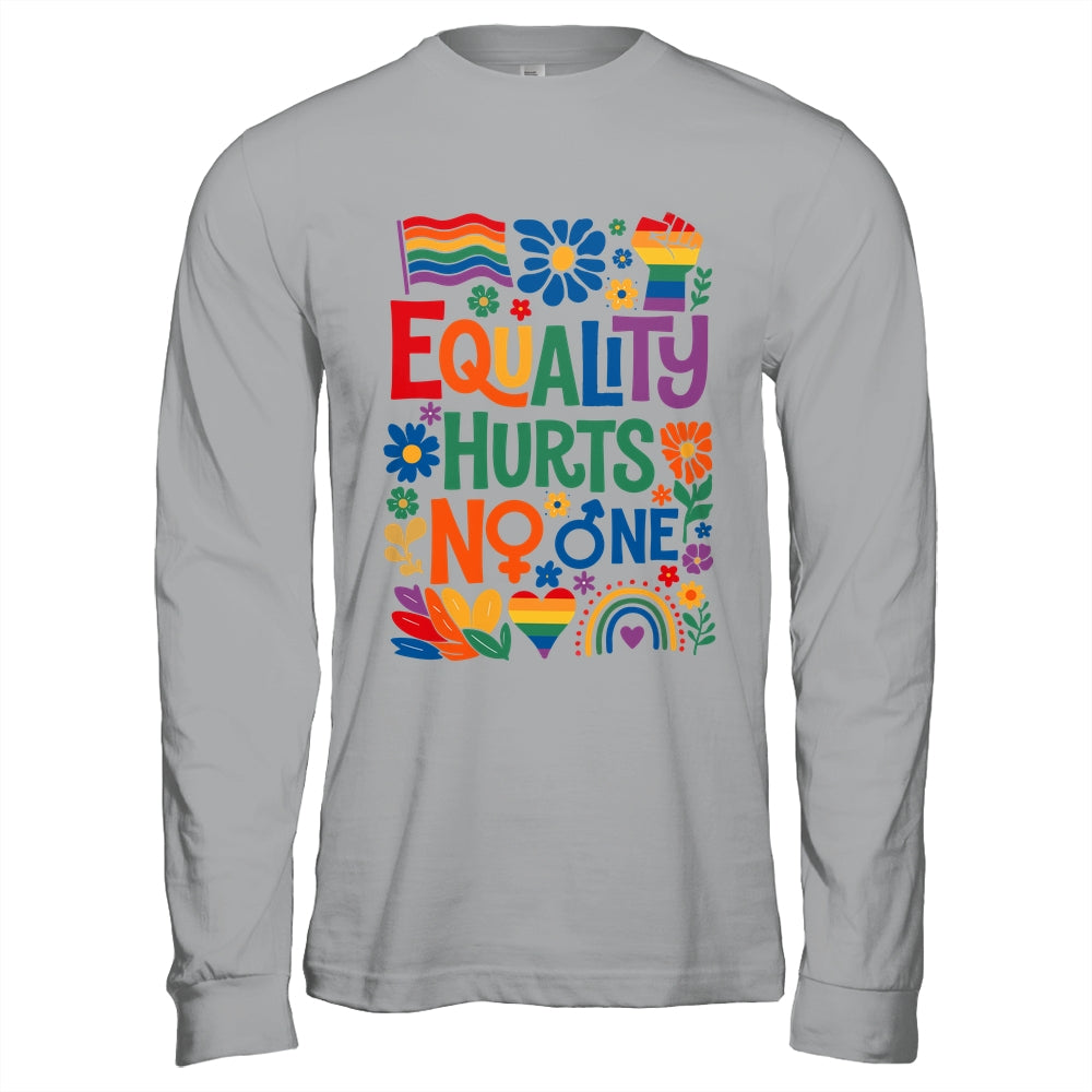 Boho Floral Equality Hurts No One Support LGBTQ Pride Month Shirt & Hoodie | teecentury