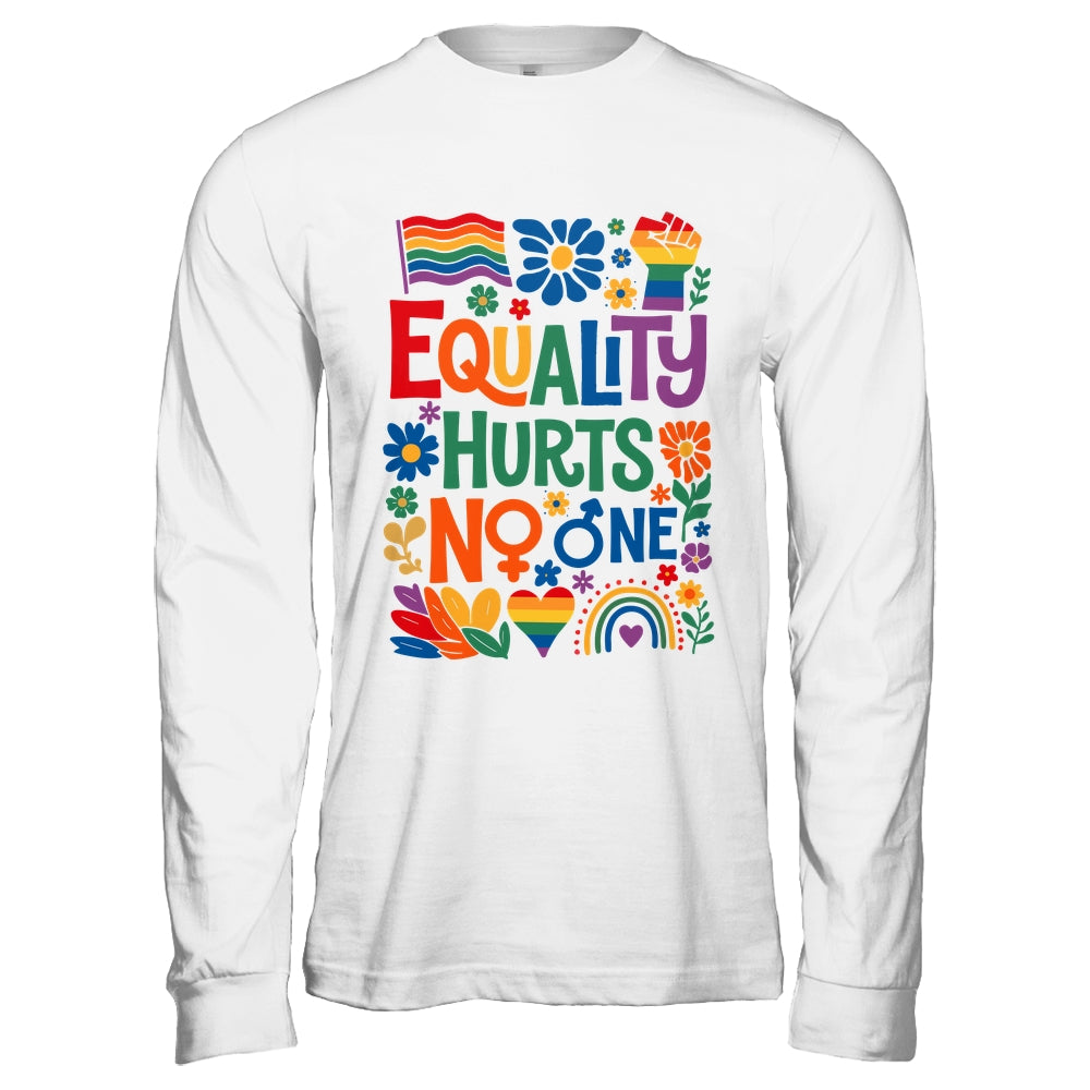Boho Floral Equality Hurts No One Support LGBTQ Pride Month Shirt & Hoodie | teecentury