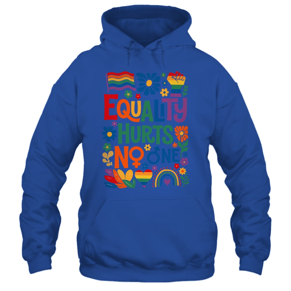 Boho Floral Equality Hurts No One Support LGBTQ Pride Month Shirt & Hoodie | teecentury
