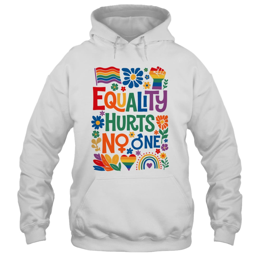 Boho Floral Equality Hurts No One Support LGBTQ Pride Month Shirt & Hoodie | teecentury