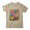 Boho Floral Fall Autumn Vibes Season Pink Pumpkin Girls Shirt & Sweatshirt | teecentury