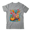 Boho Floral Fall Autumn Vibes Season Pink Pumpkin Girls Shirt & Sweatshirt | teecentury