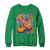 Boho Floral Fall Autumn Vibes Season Pink Pumpkin Girls Shirt & Sweatshirt | teecentury