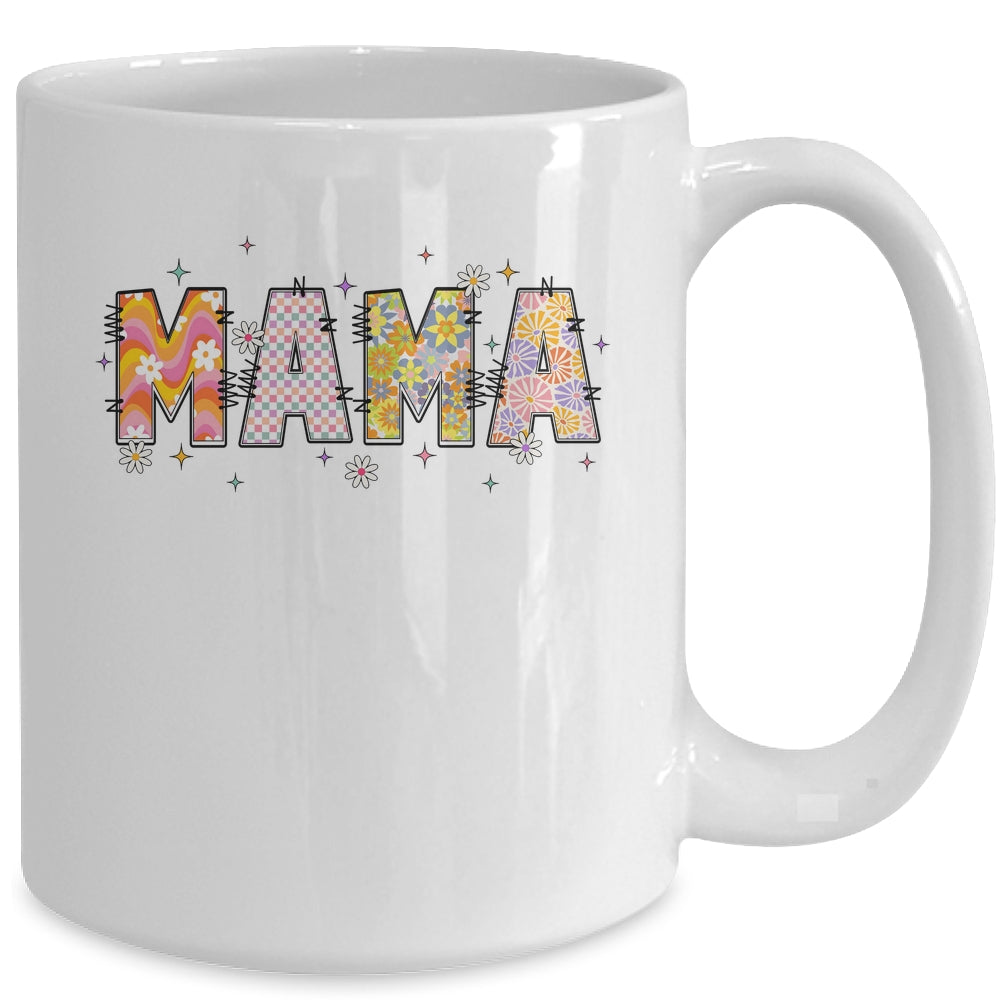 Boho Floral Mama Mothers Day Funny Mom Adjectives Abstract Mug | teecentury