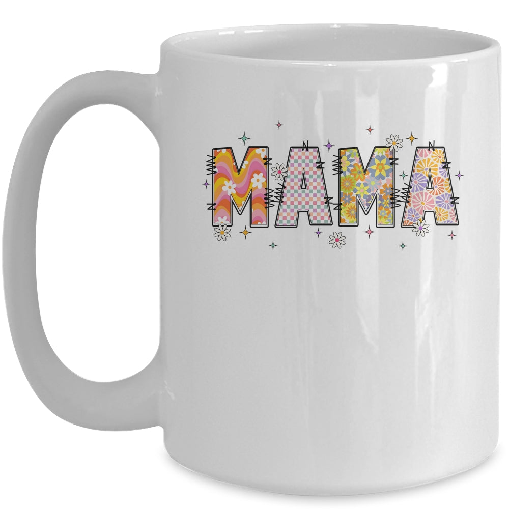 Boho Floral Mama Mothers Day Funny Mom Adjectives Abstract Mug | teecentury