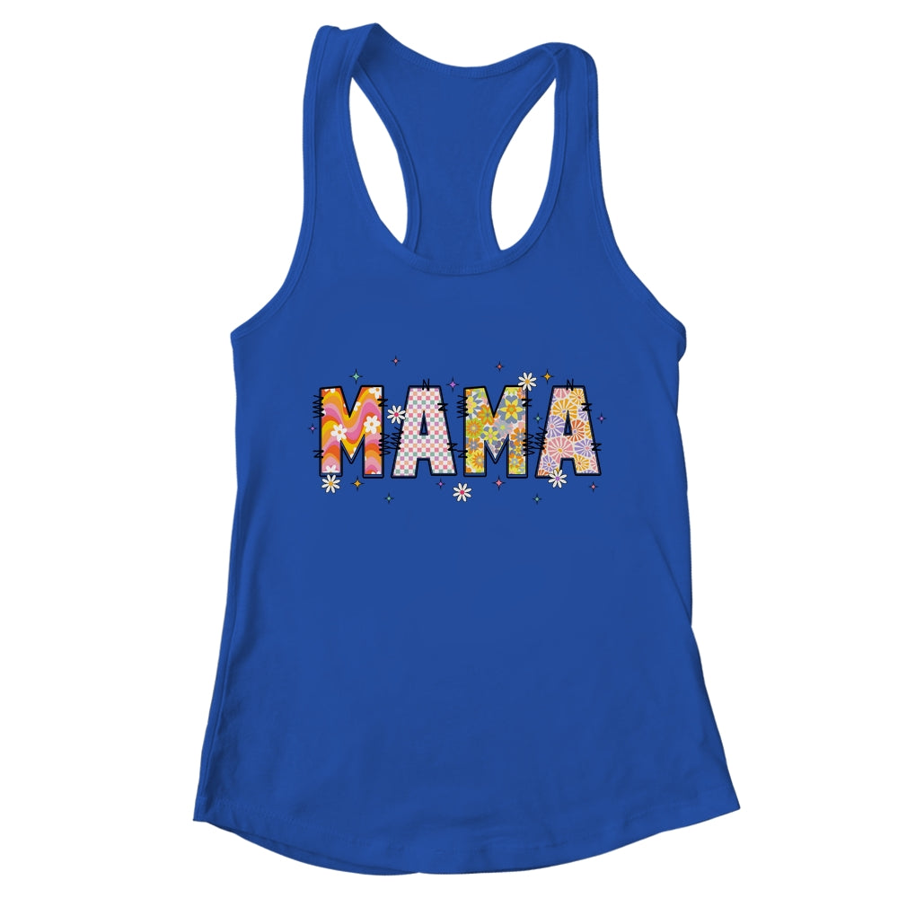 Boho Floral Mama Mothers Day Funny Mom Adjectives Abstract Shirt & Tank Top | teecentury