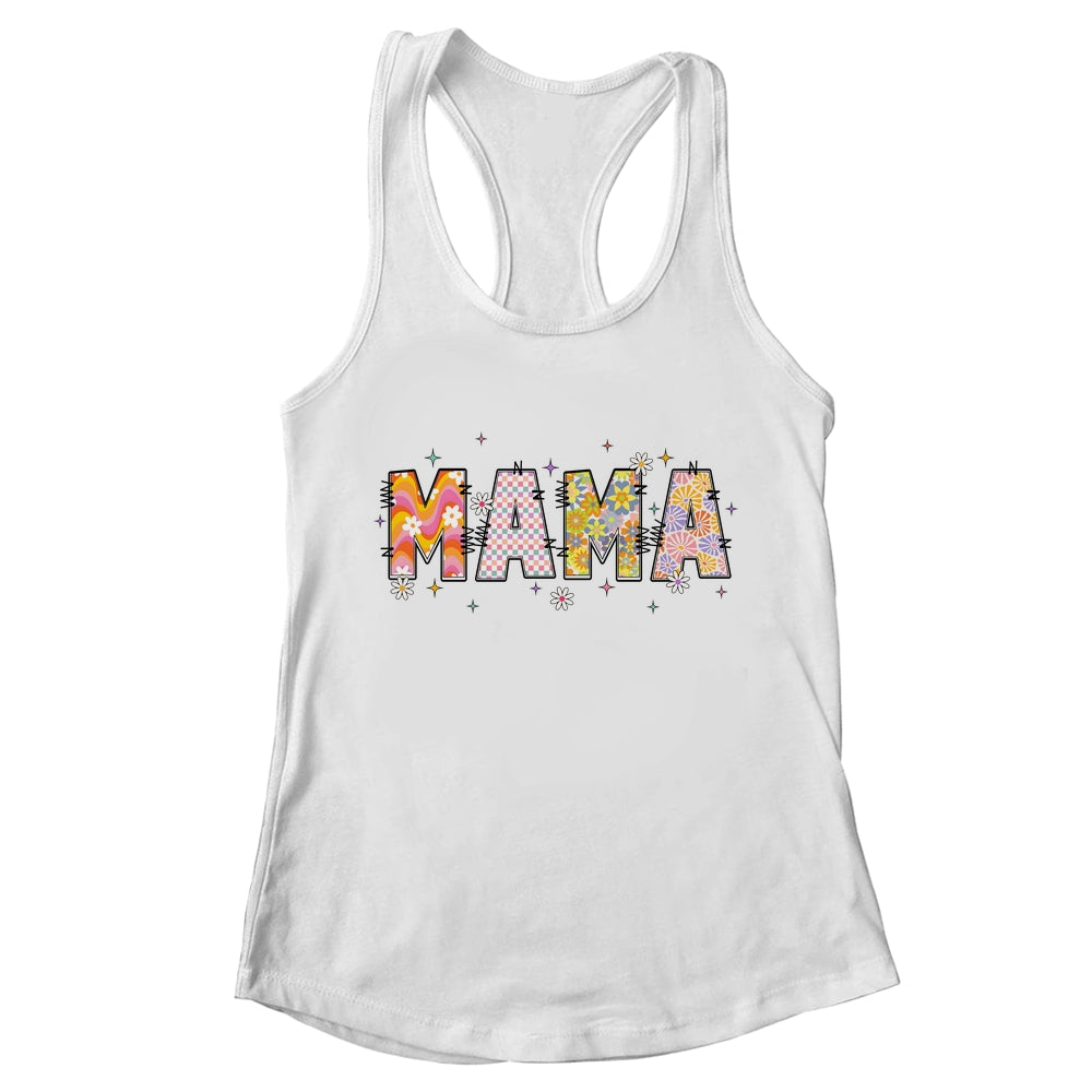 Boho Floral Mama Mothers Day Funny Mom Adjectives Abstract Shirt & Tank Top | teecentury