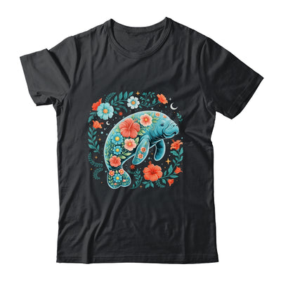 Boho Floral Manatee Summer Ocean Beach Lover Sea Animal Shirt & Tank Top | teecentury