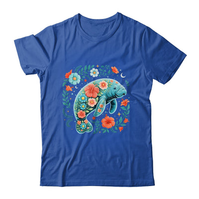Boho Floral Manatee Summer Ocean Beach Lover Sea Animal Shirt & Tank Top | teecentury