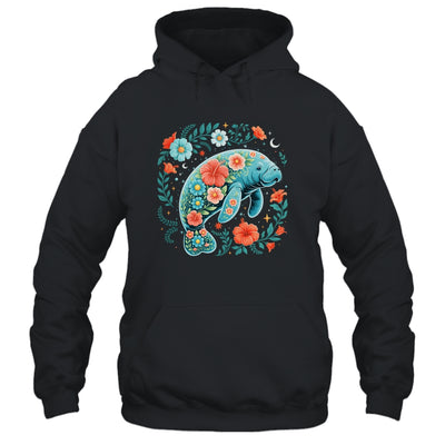 Boho Floral Manatee Summer Ocean Beach Lover Sea Animal Shirt & Tank Top | teecentury