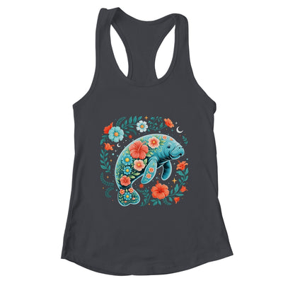 Boho Floral Manatee Summer Ocean Beach Lover Sea Animal Shirt & Tank Top | teecentury