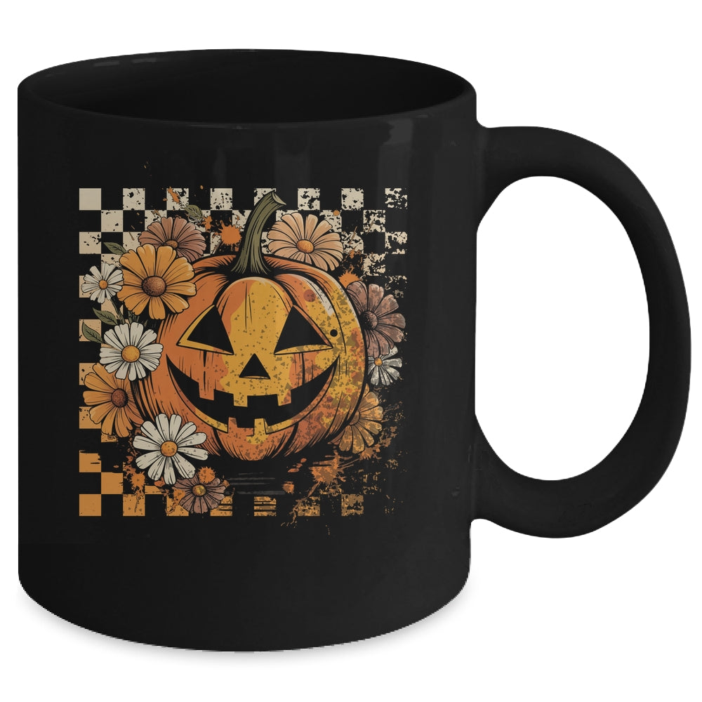 Boho Floral Pumpkin Halloween Thanksgiving Autumn Fall Mug | teecentury